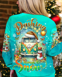 DASHING THROUGH THE SNOW CHRISTMAS ALL OVER PRINT - TLTW3110236