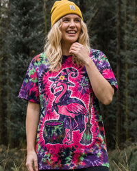WITCHY FLAMINGO HALLOWEEN BURST ALL OVER PRINT - TLTW2409262