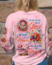 SPIRIT OF A DRAGONFLY SUN MOON SUNFLOWER ALL OVER PRINT - TLTW2111235