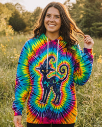 BLACK CAT WITCH  HALLOWEEN RAINBOW BURST ALL OVER PRINT - TLTW1009264