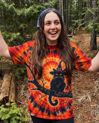 BLACK CAT MOONLIGHT HALLOWEEN BURST ALL OVER PRINT - TLTW2109266