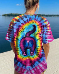 CAT COLORFUL SWIRL PATTERN ALL OVER PRINT - TLTW2312254