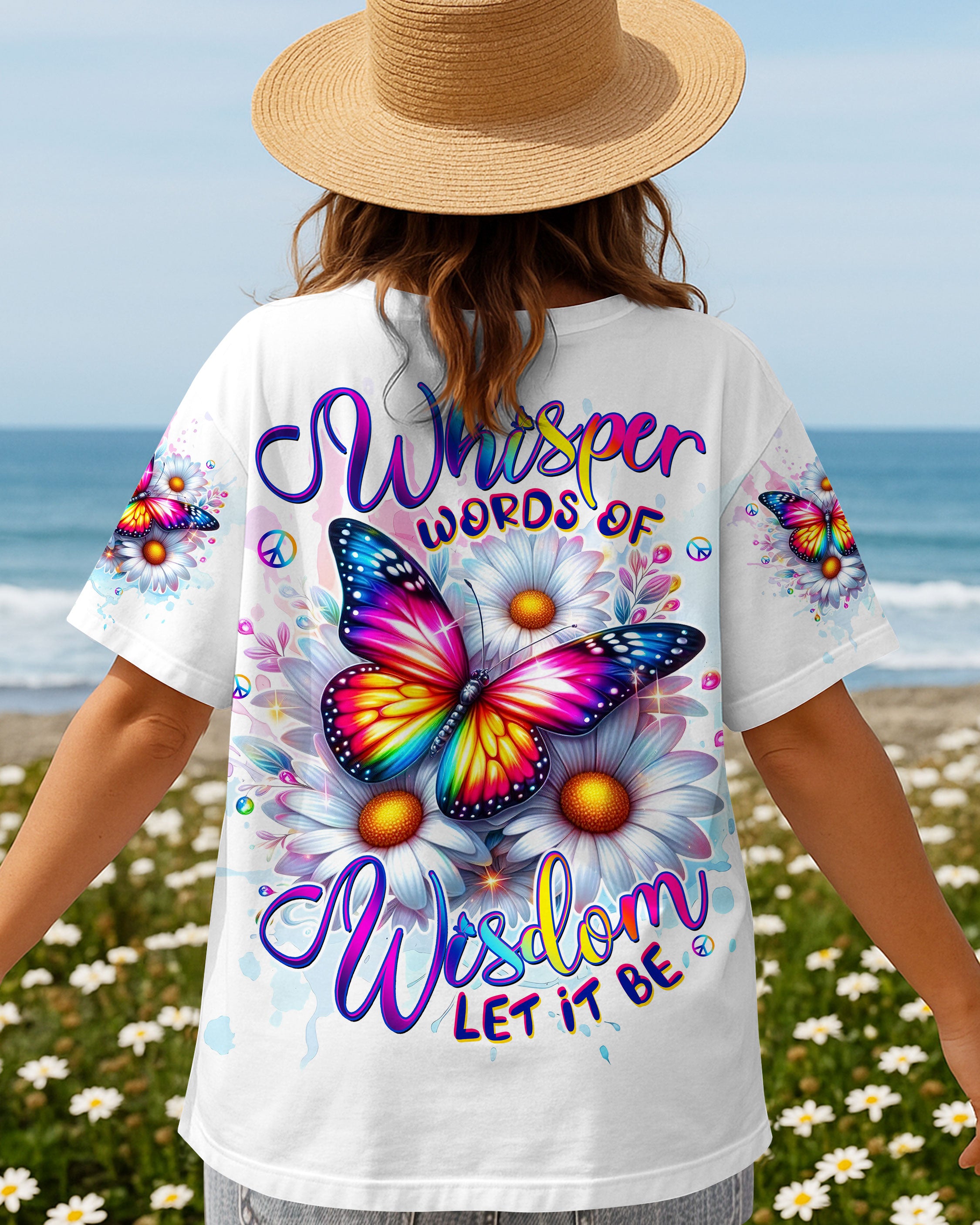 WHISPER WORDS OF WISDOM LET IT BE BUTTERFLY ALL OVER PRINT  - TLTW1110253