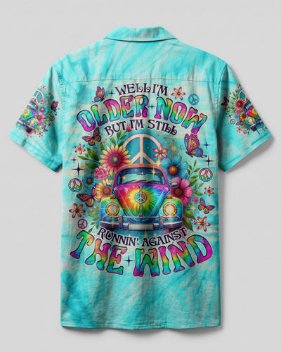 RUNNING AGAINST THE WIND CAR TIE DYE CAMP SHIRT - TLNO1804252