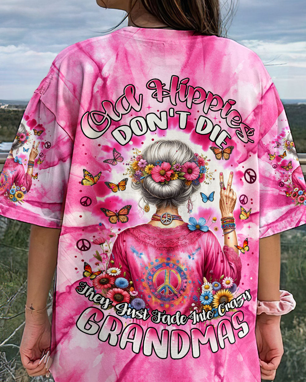 OLD HIPPIES PINK TIE DYE ALL OVER PRINT - TYTM0212231