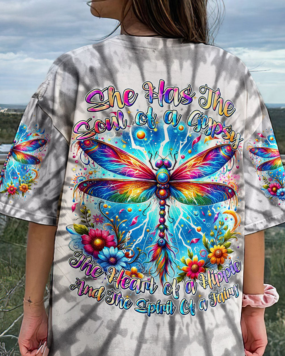 SPIRIT OF A DRAGONFLY TIE DYE ALL OVER PRINT - TYTM0912231