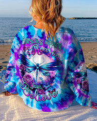 JUST BELIEVE DRAGONFLY TIE DYE ALL OVER PRINT - TYTM0108231