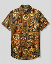FRENCH BULLDOG HALLOWEEN BUTTON-DOWN COLLAR SHIRT - TLTW2508265