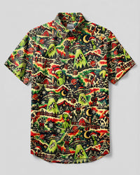 UFO COW FARM CHRISTMAS BUTTON-DOWN COLLAR SHIRT - TLTW1710265