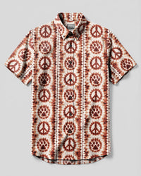 DESERT PEACE & PAWS BUTTON-DOWN COLLAR SHIRT - TLNO0308265