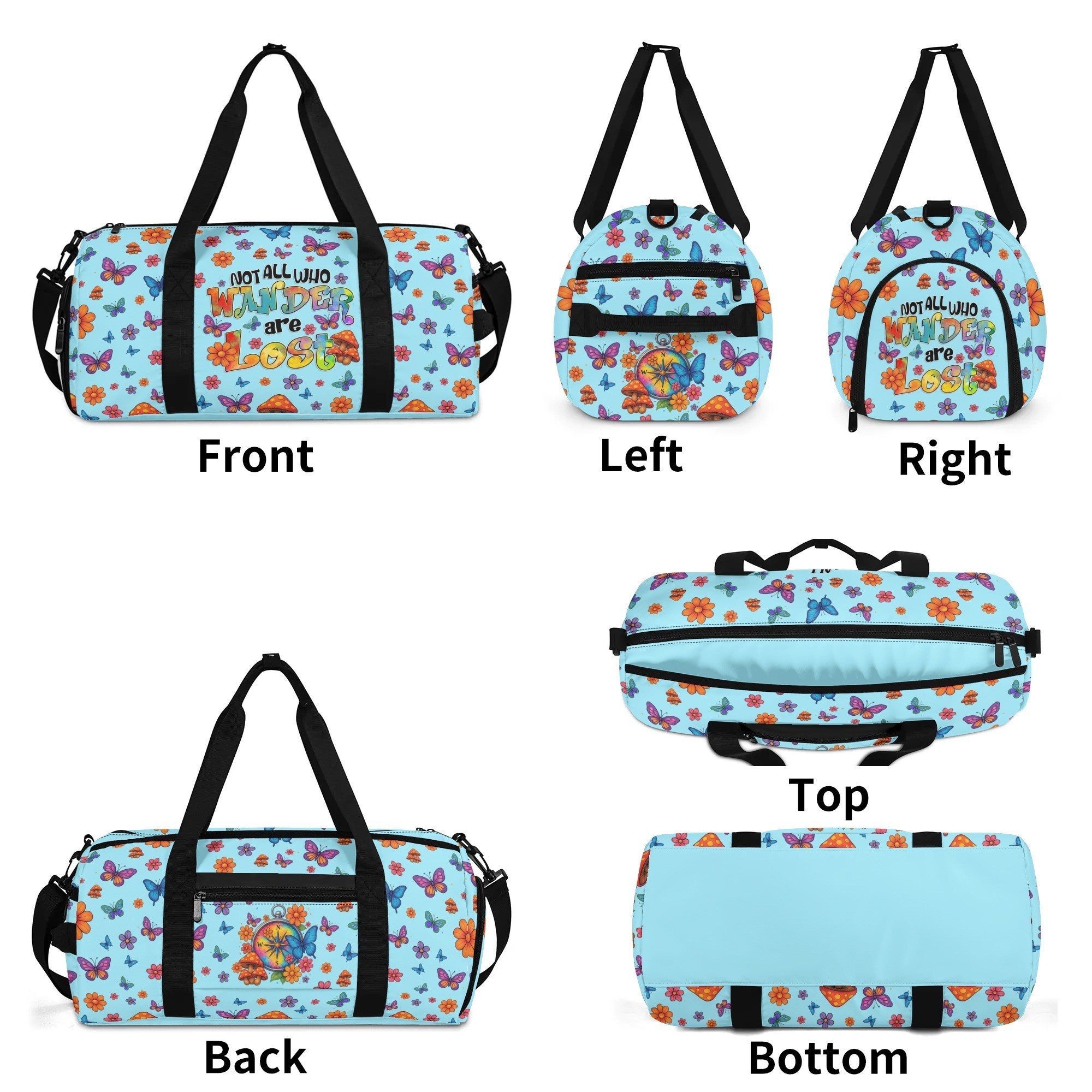 NOT ALL WHO WANDER ARE LOST COMPASS TRAVELLING BAG - TYTD2808254