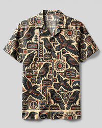 TRIBAL RAVEN MOSAIC  CAMP SHIRT  - TLHG2908265