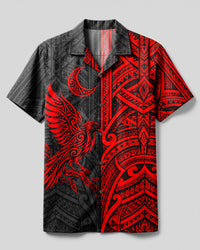 RAVEN TRIBAL SPLITWORK CAMP SHIRT - TLNT1109262