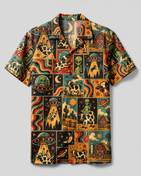ALIEN COW RETRO  CAMP SHIRT - TLHG1609261