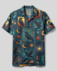 MYSTIC RAVEN PATCHWORK CAMP SHIRT - TYLN1409263