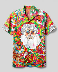 GROOVY SANTA CHRISTMAS CAMP SHIRT - YHLN0110263