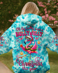OH BY GOLLY FLAMINGO CHRISTMAS TIE DYE ALL OVER PRINT - TYTM2710231
