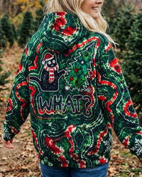 WHAT BLACK CAT CHRISTMAS SWIRL ALL OVER PRINT - TLNO1910261