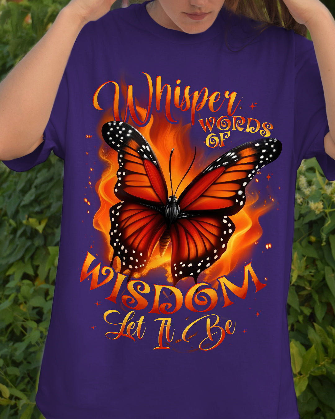 WHISPER WORDS OF WISDOM LET IT BE BUTTERFLY COTTON SHIRT - TYTD1510244