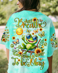 JUST BREATHE FROG ALL OVER PRINT - TLNO1707243