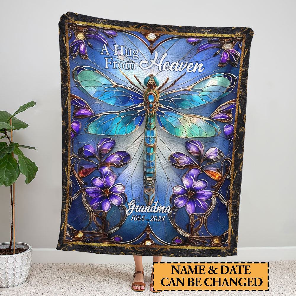 PERSONALIZED A HUG FROM HEAVEN FLEECE BLANKET - YHLN2402254