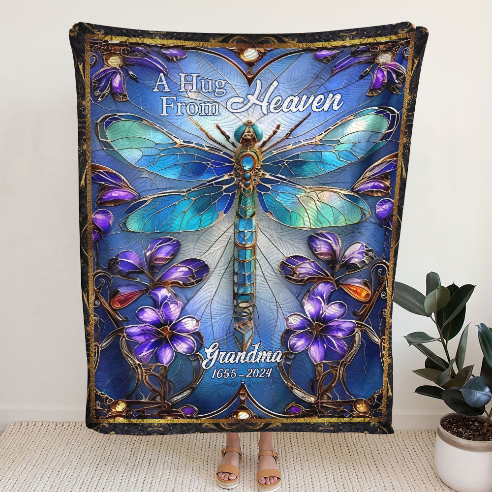 PERSONALIZED A HUG FROM HEAVEN FLEECE BLANKET - YHLN2402254