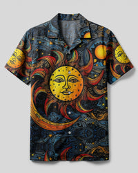 SUN AND MOON CAMP SHIRT - TLTW0805233