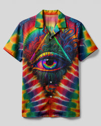 THE EYES TIE DYE CAMP SHIRT - TYTM1205231