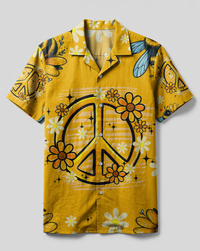 IN A WORLD WHERE YOU CAN BE ANYTHING BEE KIND CAMP SHIRT - TYQY0306259