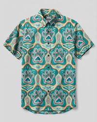 BOHO PAW HARMONY BUTTON-DOWN COLLAR SHIRT - TYPQ0608262