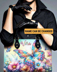 BUTTERFLY FLORAL LEATHER HANDBAG - TLNZ2606245