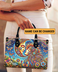 MOON GIRL FLOWER LEATHER HANDBAG - TLNZ0307244
