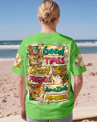 GOOD TIMES CRAZY FRIEND CAT ALL OVER PRINT - TLNO1007261