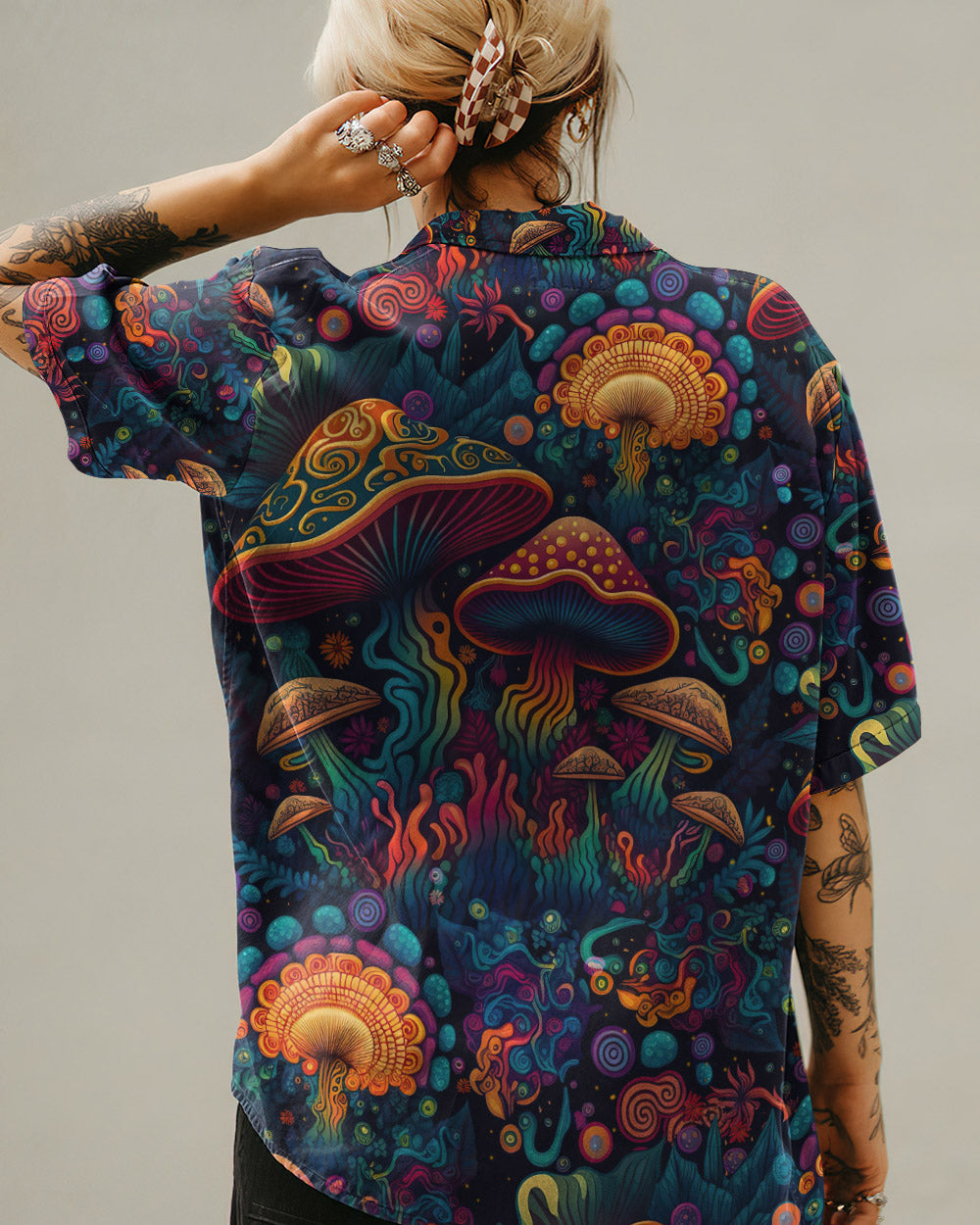 PSYCHEDELIC MUSHROOMS HAWAIIAN SHIRT - TLTW0905231