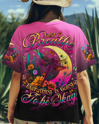 JUST BREATHE DRAGONFLY MOON ALL OVER PRINT  - TLNO1203253