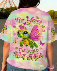 BE YOU THE WORLD WILL ADJUST TURTLE ALL OVER PRINT - YHLT1108254