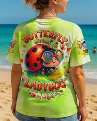 BUTTERFLY KISSES AND LADYBUG HUGS ALL OVER PRINT - TYTD2306251
