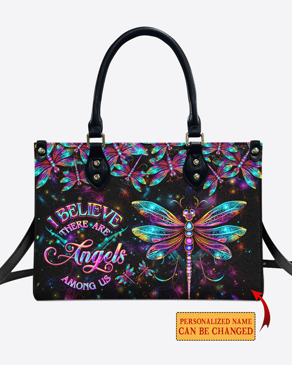 I BELIEVE THERE ARE ANGELS AMONG US LEATHER HANDBAG - YHDU2203244