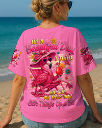 IT'S A BEAUTIFUL DAY FLAMINGO ALL OVER PRINT - TYTD2205251