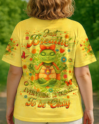 JUST BREATHE TURTLE ALL OVER PRINT - YHHG1007254