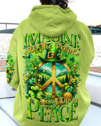 IMAGINE ALL THE PEOPLE LIVING LIFE IN PEACE PATRICK'S DAY ALL OVER PRINT - TYTM1201241