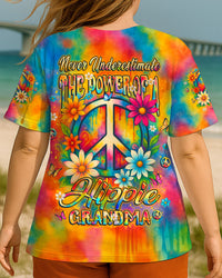 POWER OF A HIPPIE GRANDMA ALL OVER PRINT - YHLT0107253
