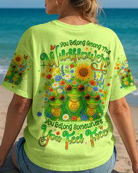 YOU BELONG AMONG THE WILDFLOWERS FROG ALL OVER PRINT - TYQY1705252
