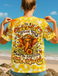 BE KIND ELEPHANT TIE DYE ALL OVER PRINT - TLNO0206252