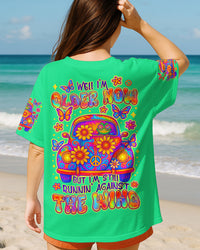 RUNNING AGAINST THE WIND CAR TIE DYE FROG ALL OVER PRINT - TLTR2205253