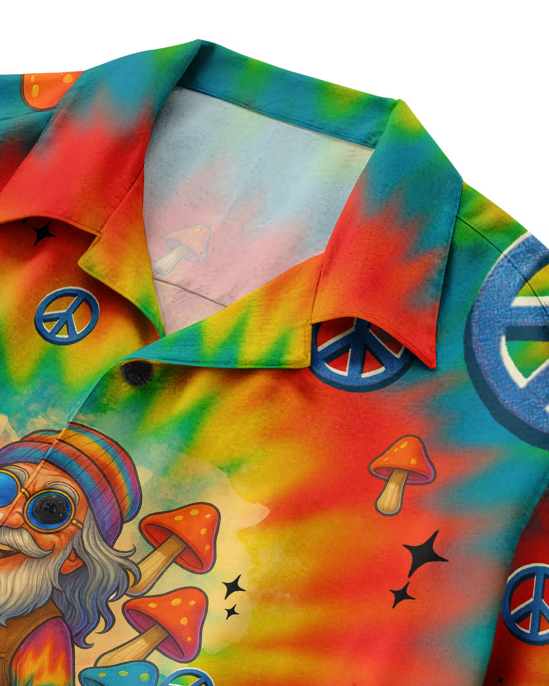 OLD HIPPIES TIE DYE HAWAIIAN SHIRT - TYTM1507252