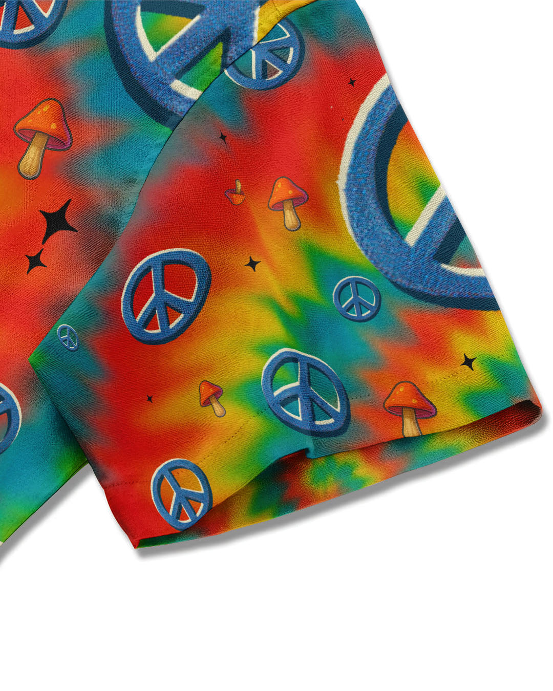 OLD HIPPIES TIE DYE HAWAIIAN SHIRT - TYTM1507252