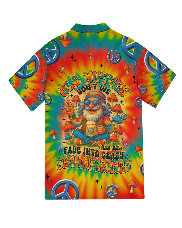 OLD HIPPIES TIE DYE HAWAIIAN SHIRT - TYTM1507252