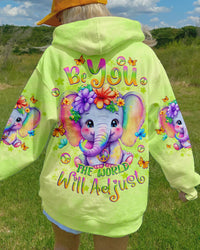 BE YOU THE WORLD WILL ADJUST ELEPHANT ALL OVER PRINT - TLNO1011232