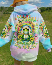 BE YOU THE WORLD WILL ADJUST FROG RAINBOW ALL OVER PRINT - TLNO1611231